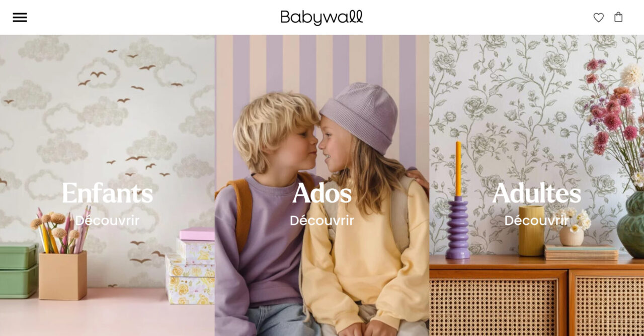 Page d'accueil du site Babywall.fr